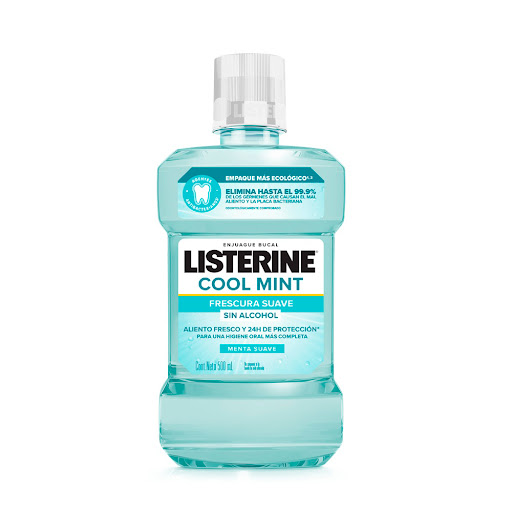 LISTERINE ENJUAGUE BUCAL COOL MINT SIN ALCOHOL 500ML 
